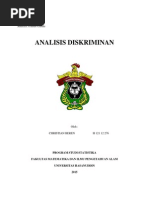 Analisis Diskriminan: Tugas Individu Analisis Peubah Ganda