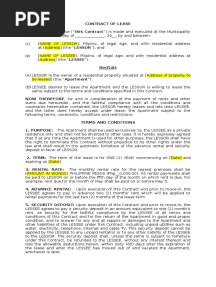 Sample Lease Contract