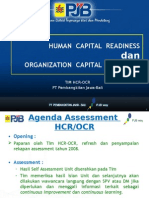 Human Capital Readiness Organization Capital Readiness: Tim Hcr-Ocr PT Pembangkitan Jawa-Bali