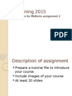E-Learning 2015: Guidelines For Midterm Assignment 2