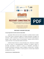 Restart Constructii 2015 - Transcriptul Conferintei