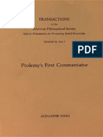 Transactions of The American Philosophical Society. Vol. 80, Pt. 7 Ptolemy's First Commentator PDF