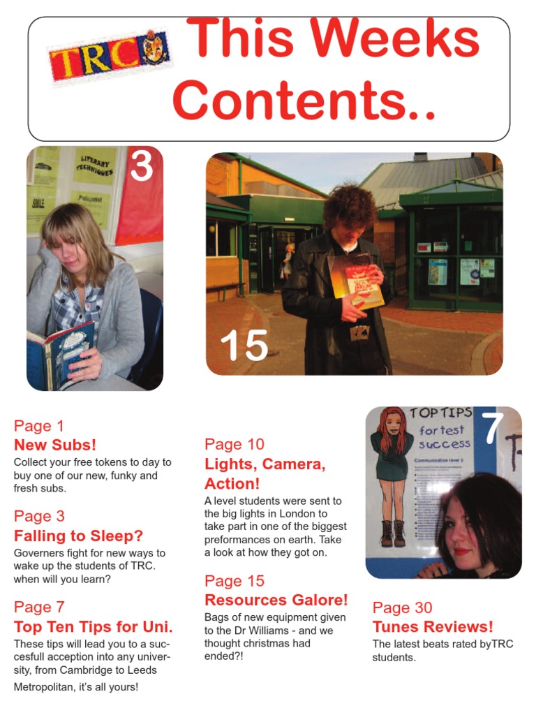 TRC Weekly Highlights and Tips | PDF