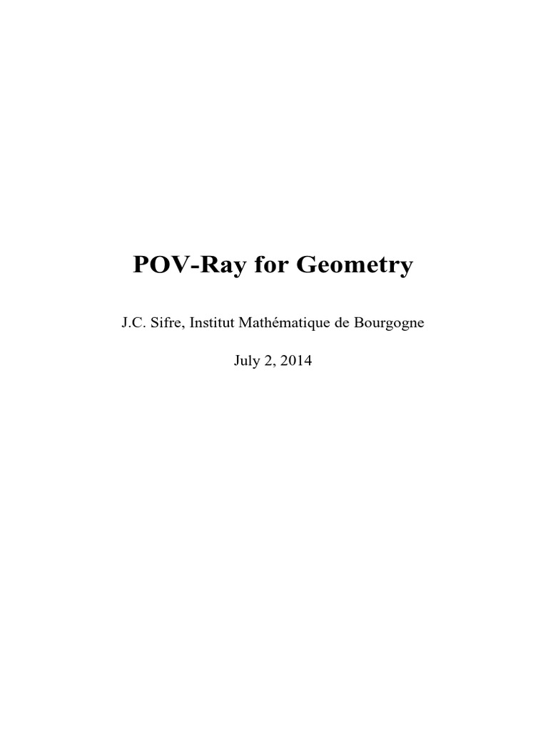 POV-Ray for Math Visualization | PDF | Cartesian Coordinate System ...
