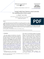 Genetic algorithm-trainedrad ial basis function neural networks for modelling photovoltaic panels