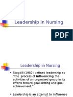Leadership in Nursing Nursing Administration
