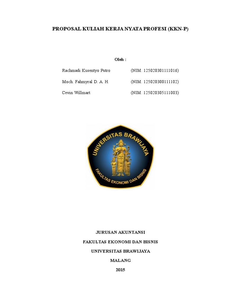 Proposal KKN-P Akuntansi Universitas Brawijaya | PDF | Karier ...