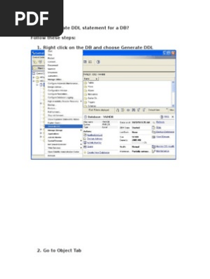 Generate Ddl