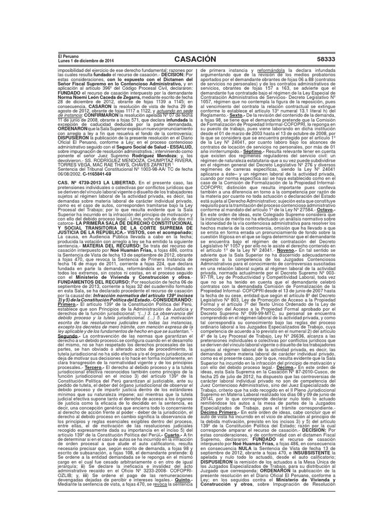 Reposicion Segun El Regimen Laboral de La Entidad | PDF