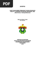 Download AUDIT MANAJEMEN TERHADAP FUNGSI PRODUKSI PADA PT CHAROEN POKHPAND INDONESIA TBK by hijrawan SN265756776 doc pdf