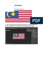 Jobsheet: Photoshope: 1. Open A Picture File MALAYSIA Flag