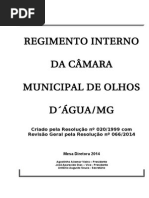 Regimento Interno de Olhos d'Água - Proposta Com Altera Ções