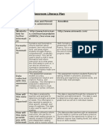 Template For Classroom Literacy Plan