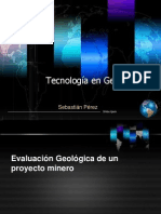 8 - 0 Tecnología en Geología - Evaluación Geológica de Un Proyecto Minero