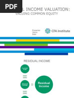 Residual Income Valuation:: Valuing Common Equity