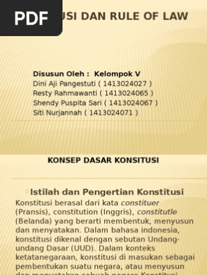 Konstitusi Dan Rule Of Law Fix