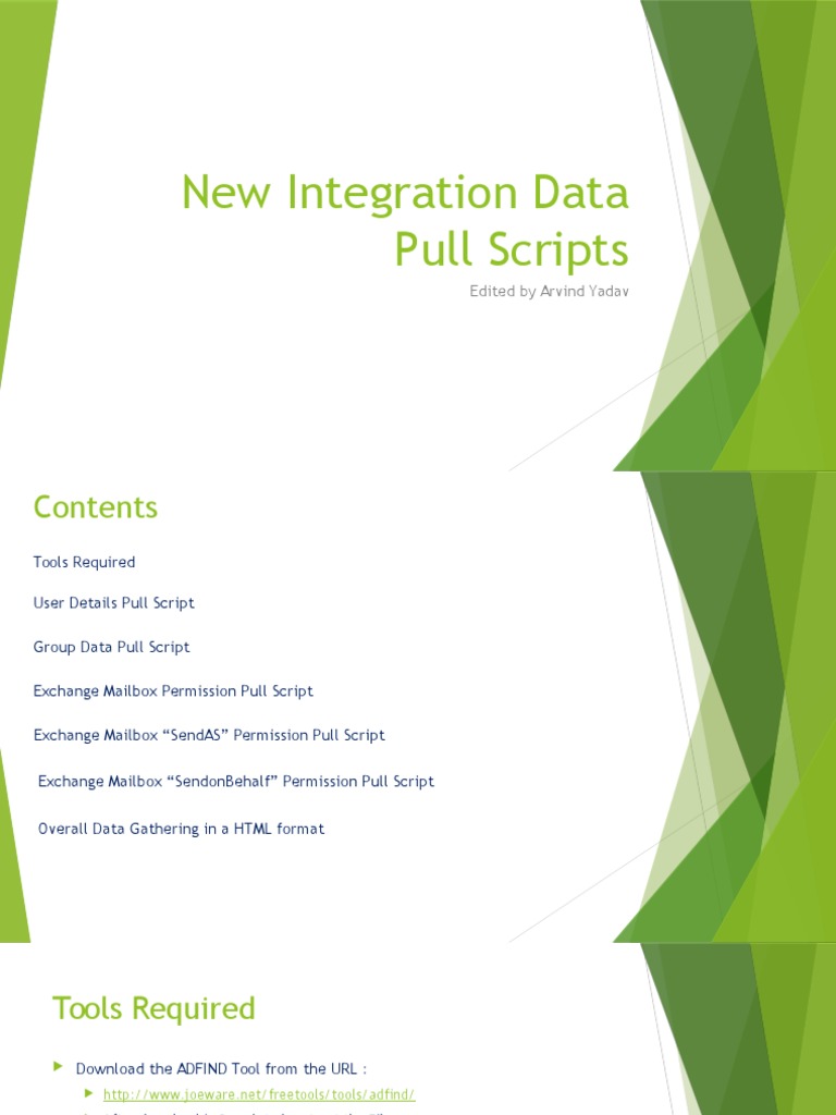 New Integration Data Pull Scripts | PDF | Comma Separated Values | Email
