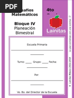 4to Grado - Bloque 4 - Desafíos Matemáticos