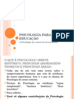 Aula 01 - Psicologia Para Educação