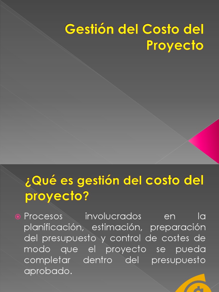Control de Costos en Proyectos PMBOK | PDF | Presupuesto | Economias