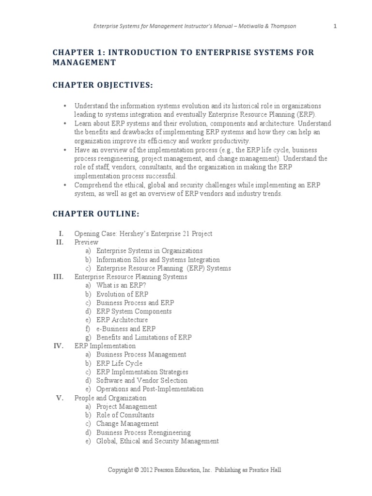 Enterprise System For Management | PDF | Enterprise Resource Planning ...