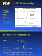 Lecture 11 - FIR Filter Design