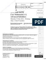 Question Paper Unit C2 (6664) Paper 1R June 2014