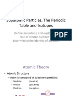 Atomic Structure, Isotopes and Relative Mass