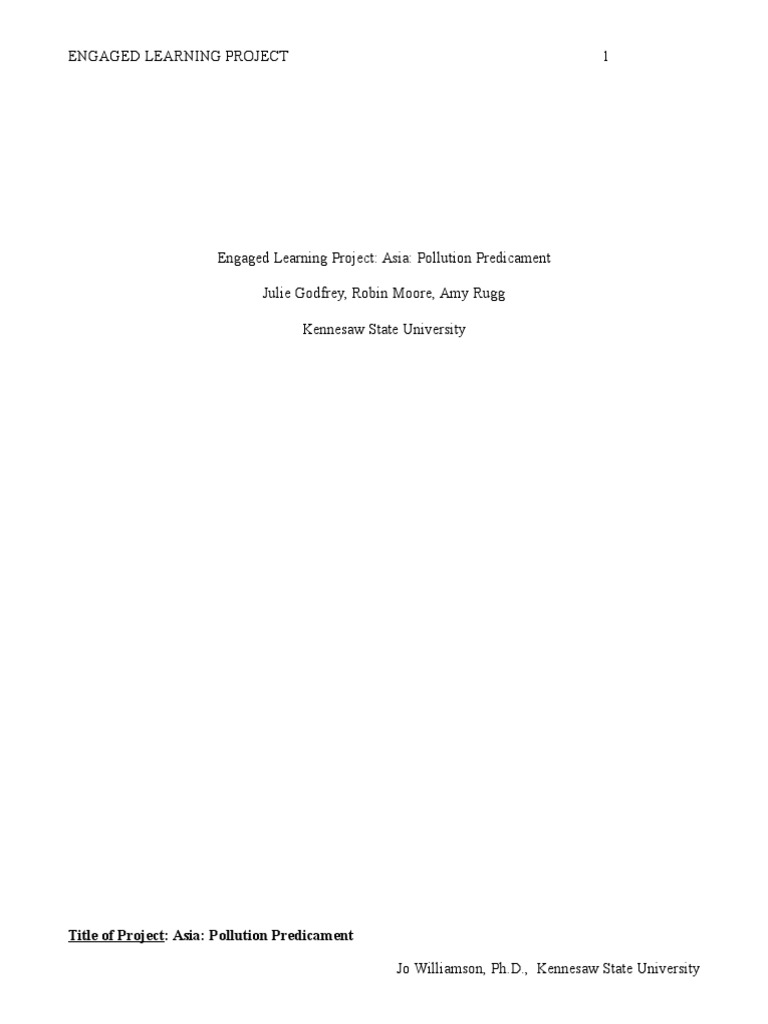 Itec7400elproject Final | PDF | United States Environmental Protection ...