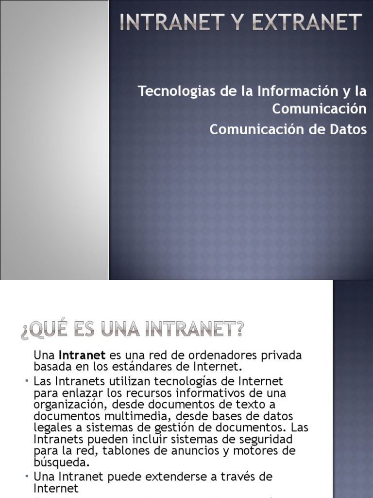 Intranet y Extranet | PDF | Servidor web | Internet y web