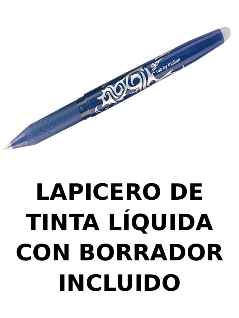 Lapicero de Tinta Líquida Con Borrador Incluido