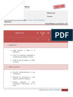 Lista de Cotejo Actitudinal