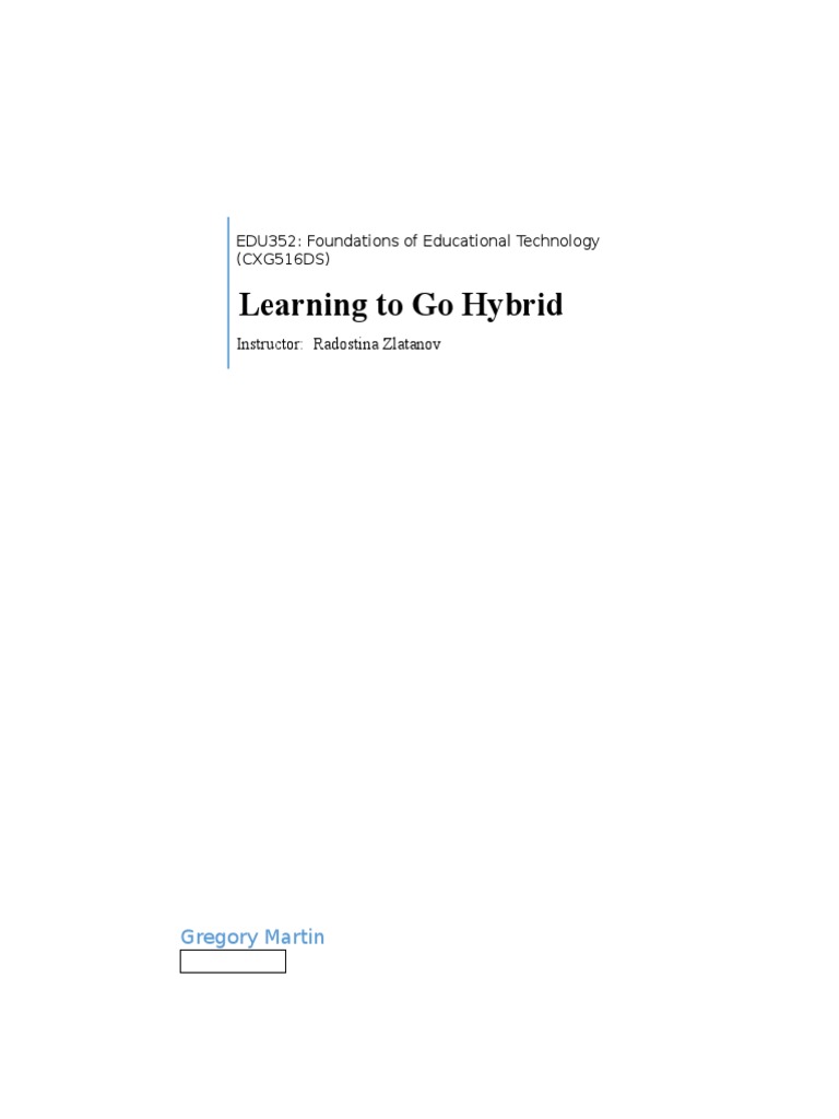 Hybrid Learning: Benefits and Strategies | PDF | Educational Technology ...