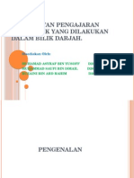 Pendekatan Pengajaran Matematik Yang Dilakukan Dalam Bilik Darjah.