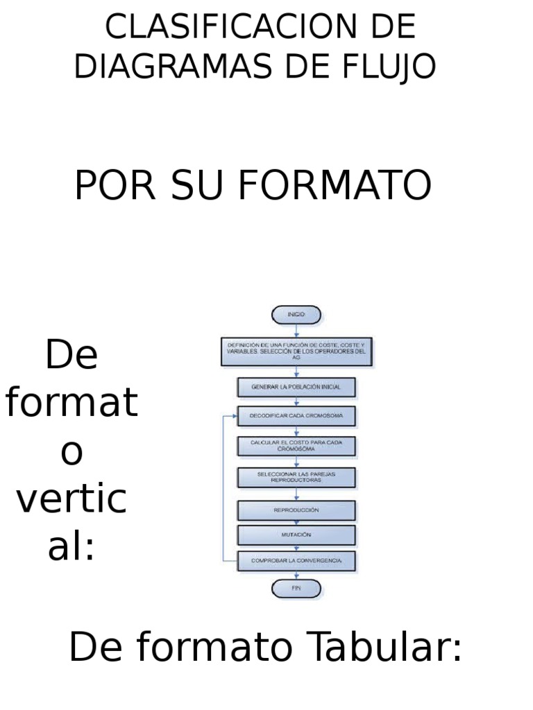 Diagramas de Flujo De Formato Vertical, Tubular Y