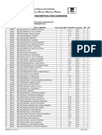 Inscriptos Por Comisión: Año Académico: 2015 Período Lectivo: Semestre SC Sede: 01 - Sede Central