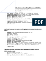 Salient Features of Coal Handling Plant