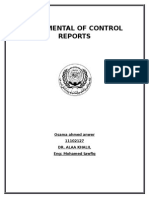Fundmental of Control Reports: Osama Ahmed Anwer 11102127 Dr. Alaa Khalil Eng: Mohamed Tawfiq