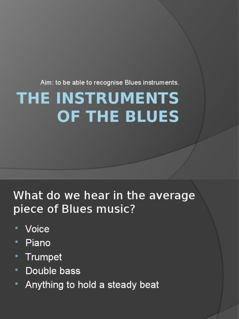 Blues Instruments and Langston Hughes | PDF