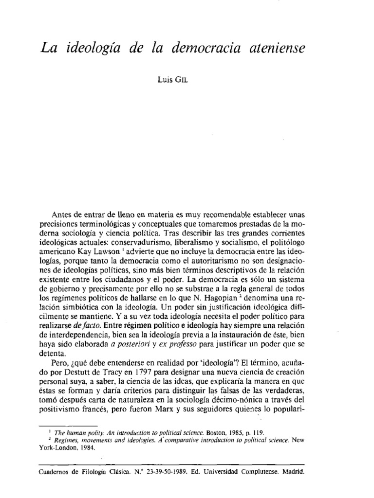 Ideología y Democracia Ateniense | PDF | Ideologías | Democracia