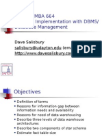MIS 385/MBA 664 Systems Implementation With DBMS/ Database Management