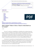 FRCP 12 (B) (6) "Failure To State A Claim For Which Relief Can Be Granted" - Adask's Law PDF