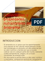 Composicion y Propiedades Nutricionales Del Amaranto