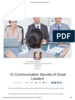 10 Communication Secrets of Great Leaders