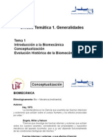 Tema 1 Introducción, Generalidades e Historia de La Biomecánica