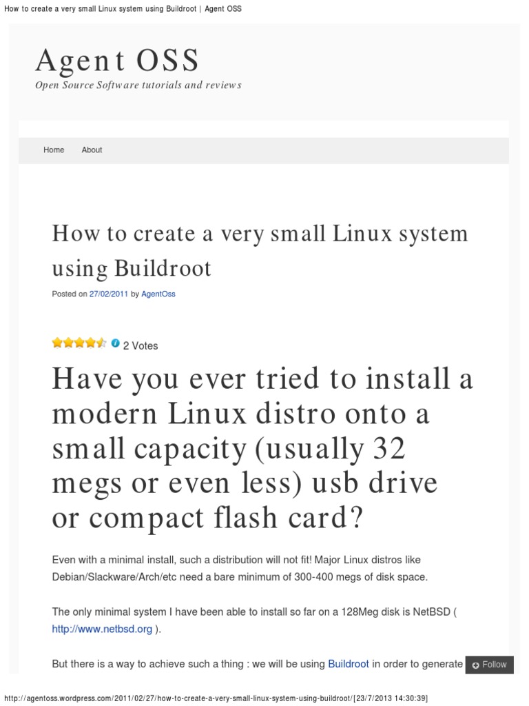 Buildroot: Create Minimal Linux System | PDF | Linux | Linux Distribution