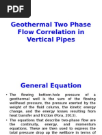 Geothermal Two Phase Flow Correlation in Vertical Pipes