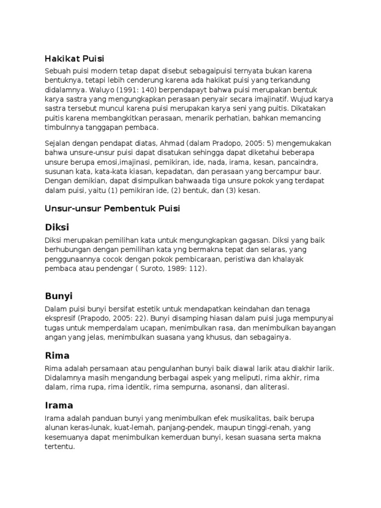 Unsur-unsur Puisi Pdf