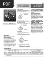 T15 Series Switches: Precautions When Using Cadmium-Free Contact Type