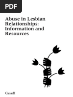 Abuse in Lesbian Relationships Information and Resources